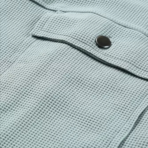 M & 2x left💕New sky blue waffle knit crop jacket - Picture 6 of 15